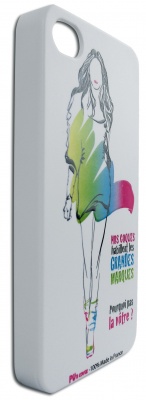 Impression directe sur la coque avec vernis slectif