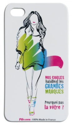 Impression directe sur la coque avec vernis slectif